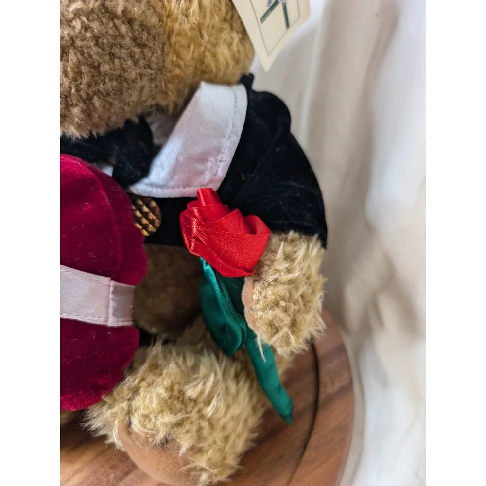 First And Main 'Romeo' Plush Bear With‎ Rose And Tux And Gift Valentine